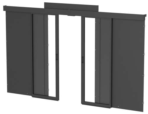 ITK by ZPAS Комплект дверей раздвижных холодного коридора 47U 1200мм черный | код ZP-FD05-47U-1200 | IEK